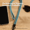 Cordão Universal Nerdcase para Celular, Poliéster, Verde Água