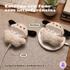 Kit Limpador para Fones e Capa de Pelúcia Nerdcase para AirPods Pro 3, Cachorro Piloto Aviador