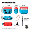 Kit Limpador para Fones e Capa Protetora de Silicone Nerdcase para AirPods Pro 3, Controle Gamer Azul