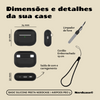 Kit Limpador para fones e Capa Protetora de Silicone Nerdcase para AirPods Pro 3, Preta