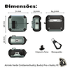 Capa Protetora de Silicone Nerdcase para Samsung Galaxy Buds 3, Buds 3 Pro, Buds3 Fe, Airtrek Verde Cintilante