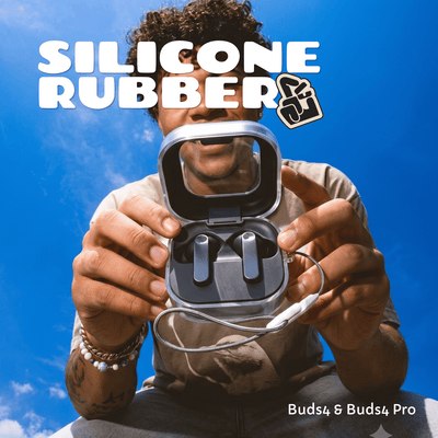 Capa Protetora Nerdcase para Samsung Galaxy Buds 4, Buds 4 Pro, Silicone, Transparente com Cordão