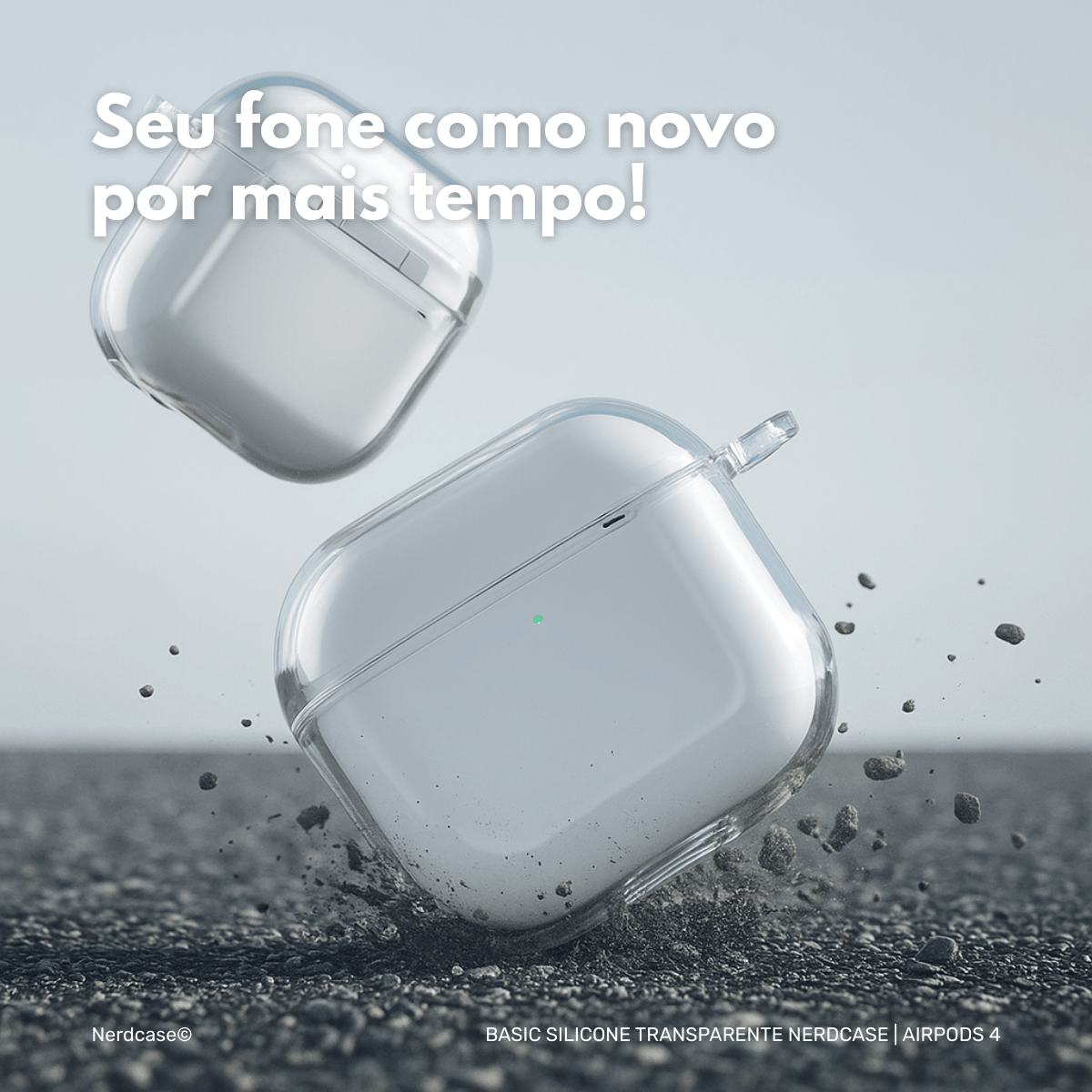 Case Silicone Transparente para AirPods 4