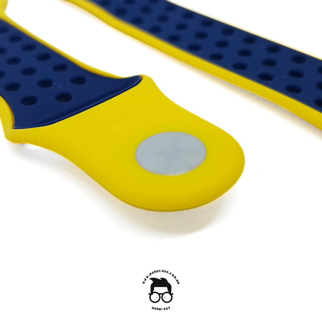 Pulseira 38/40/41mm para Apple Watch, Amarelo/Azul