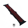 Pulseira 42/44/45/49mm para Apple Watch, Preto/Vermelho