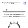 Pulseira 22mm entre Pinos para Samsung Galaxy Watch, Preto