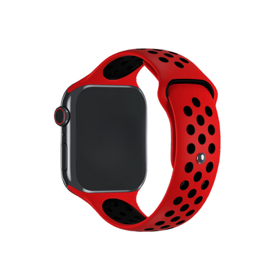 Pulseira 42/44/45/49mm para Apple Watch, Vermelho/Preto