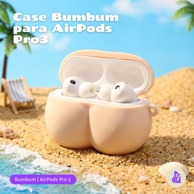 apa Protetora Nerdcase para AirPods Pro 3, Formato de Bumbum