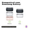 Kit Limpador para Fones e Capa Protetora Nerdcase para Galaxy Buds 4, Silicone, Transparente com Argola