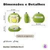 Kit Limpador para Fones e Capa de Silicone Nerdcase para AirPods Pro 3, Porco Espinho Durião