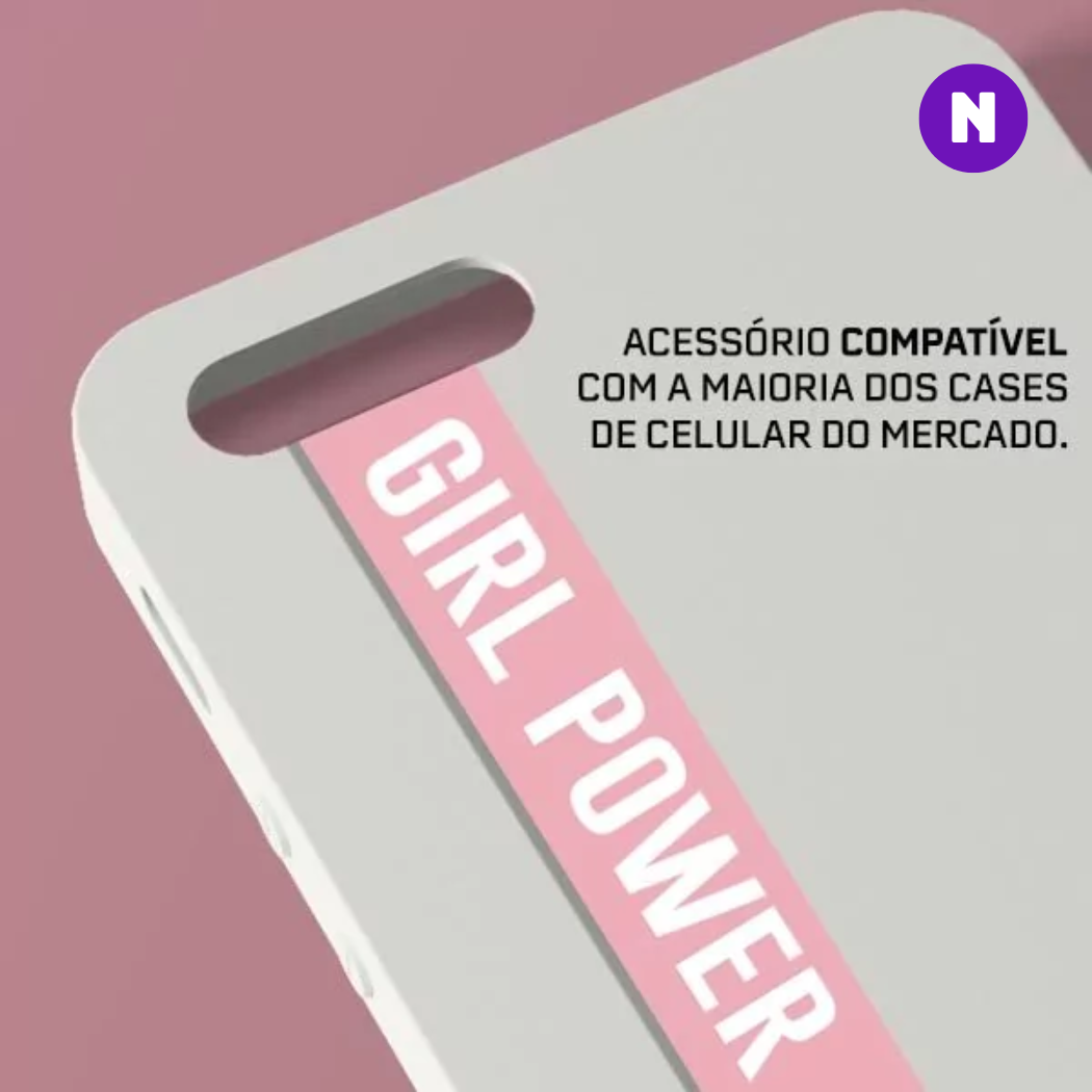 NERDCASE, Fita Salva Celular, Segurança e Estilo, Universal, Girl Power