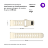 Pulseira 20mm entre Pinos para Samsung Galaxy Watch, Silicone, Bege