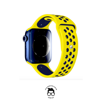 Pulseira 42/44/45/49mm para Apple Watch, Amarelo e Azul