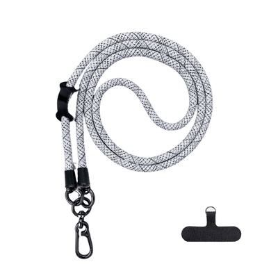 Cordão Universal Nerdcase para Celular, Poliéster, Cinza Rajado