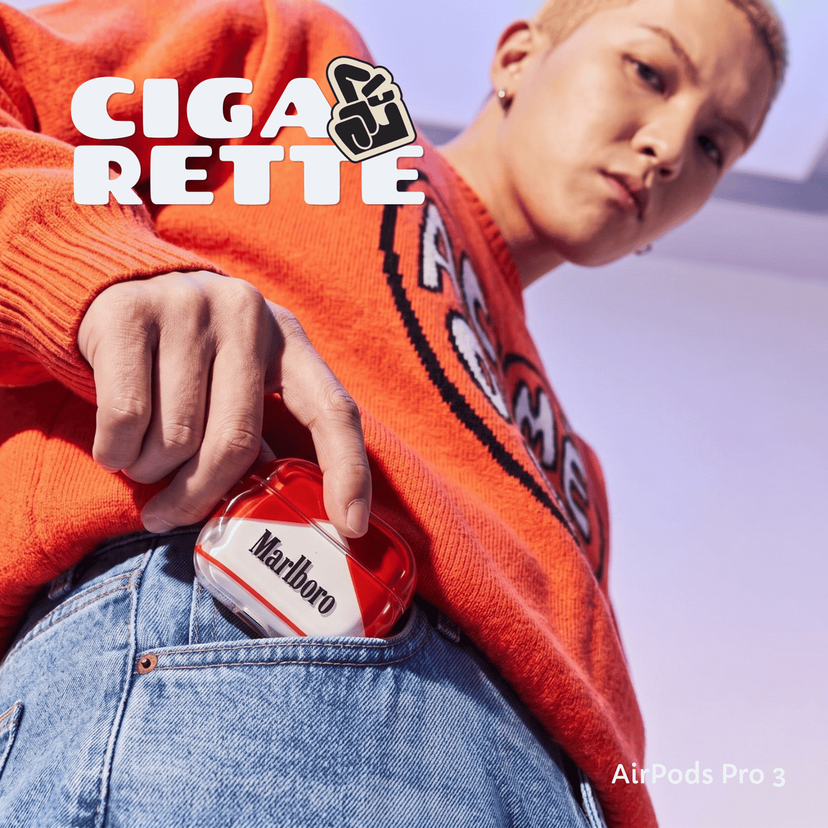 Capa Protetora Nerdcase para AirPods Pro 3, Maço Cigarette