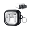 Capa Protetora Glass Nerdcase para Samsung Galaxy Buds 4, Preta e Transparente, Com Suporte Adaptado
