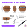 Kit Limpador para Fones e Capa Protetora Luxe Nerdcase para Samsung Galaxy Buds 3, Buds Pro 3, Buds3 FE, Caramelo