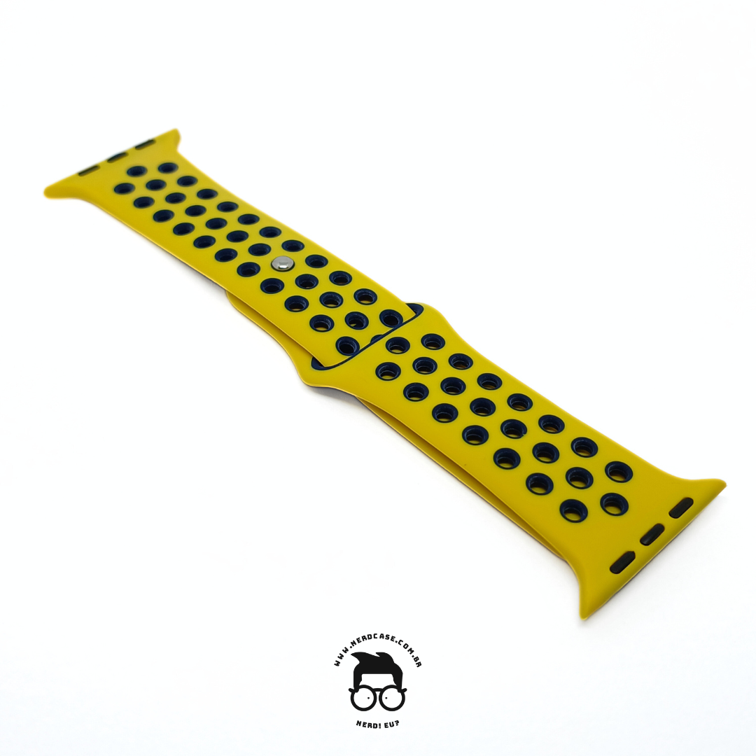 Pulseira 42/44/45/49mm para Apple Watch, Amarelo e Azul