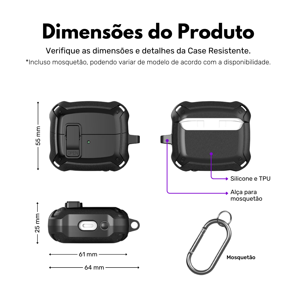 Case Resistente para Galaxy Buds 3 & Pro 3