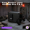 Kit Limpador para Fones e Capa Protetora Bunker Nerdcase para AirPods Pro 1 e 2, Preto