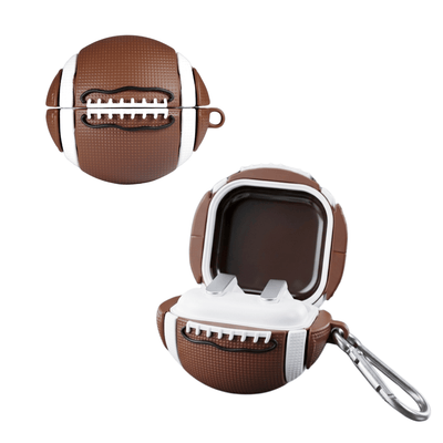 Capa Protetora Nerdcase para Samsung Galaxy Buds 4, Buds 4 Pro, Silicone, Bola de Futebol Americano