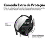 Capa com Película de Vidro Nerdcase Compatível com Samsung Galaxy Watch 6 40mm, Preto