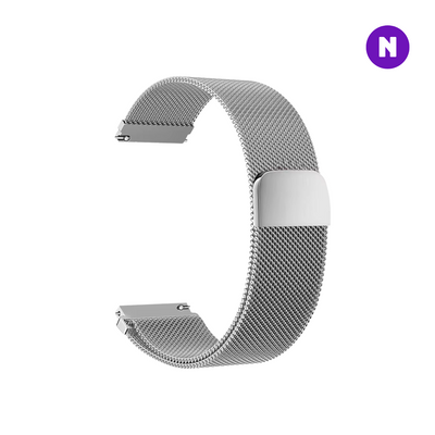 Pulseira 20mm entre Pinos para Samsung Galaxy Watch, Metal, Prata