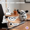 Capa de Pelúcia para AirPods Pro 3, Cachorro Piloto Aviador