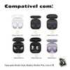Capa Protetora Nerdcase para Samsung Galaxy Buds 2, Core, FE, Live e Pro, Silicone, Mc Psyduck