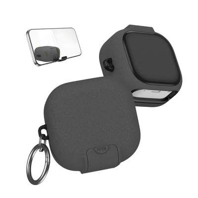 Capa Protetora Urban Nerdcase para Samsung Galaxy Buds 4, Cinza, Com Suporte Adaptado