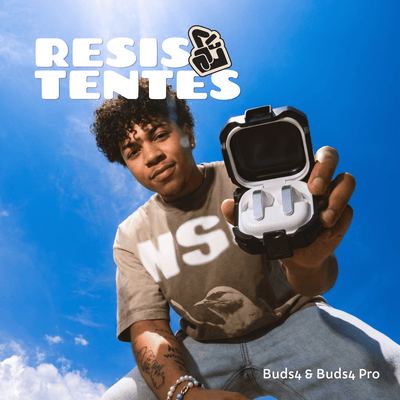 Capa Protetora Nerdcase para Samsung Galaxy Buds 4, Buds 4 Pro, Silicone Premium Resistente, Preta