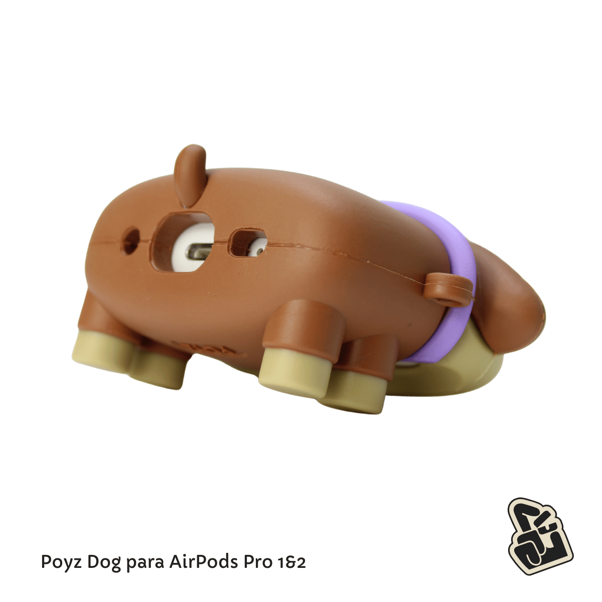 Kit Limpador para Fones e Capa Protetora de Silicone Nerdcase para AirPods Pro 1 e 2, Poyz Dog