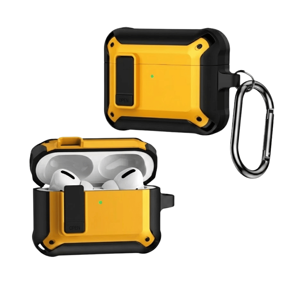 Capa Protetora Nerdcase para AirPods Pro 3, Shockproof Amarelo e Preto