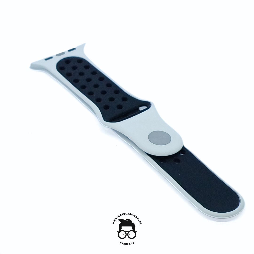 Pulseira 42/44/45/49mm para Apple Watch, Branco e Preto
