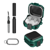 Kit Limpador para Fones e Capa Protetora Nerdcase para Galaxy Buds 4, Buds 4 Pro, Silicone Premium Resistente, Verde