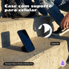 Kit Limpador para Fones e Capa Protetora Glass Nerdcase para Samsung Galaxy Buds 4, Preta e Transparente, Com Suporte Ad
