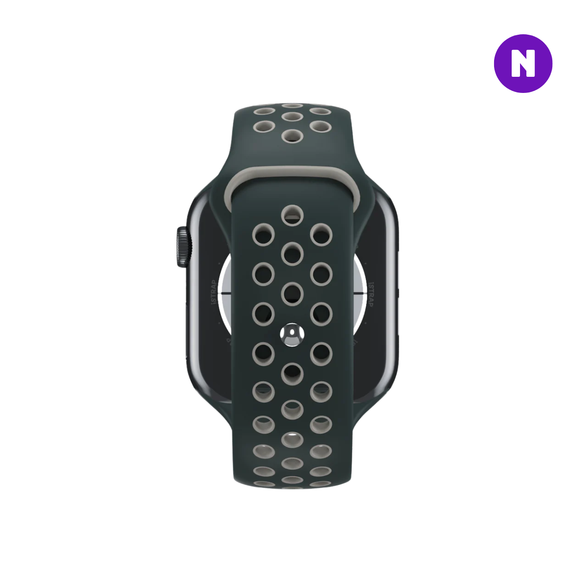 Pulseira 42/44/45/49mm para Apple Watch, Verde Verti/Cinza