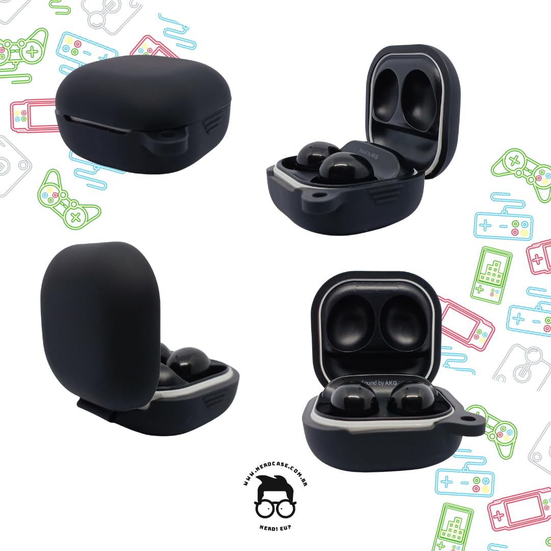 Case Silicone Preta com Limpador de Fone
