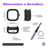 Kit Limpador para Fones e Capa Protetora Glass Nerdcase para Samsung Galaxy Buds 4, Preta e Transparente, Com Suporte Ad