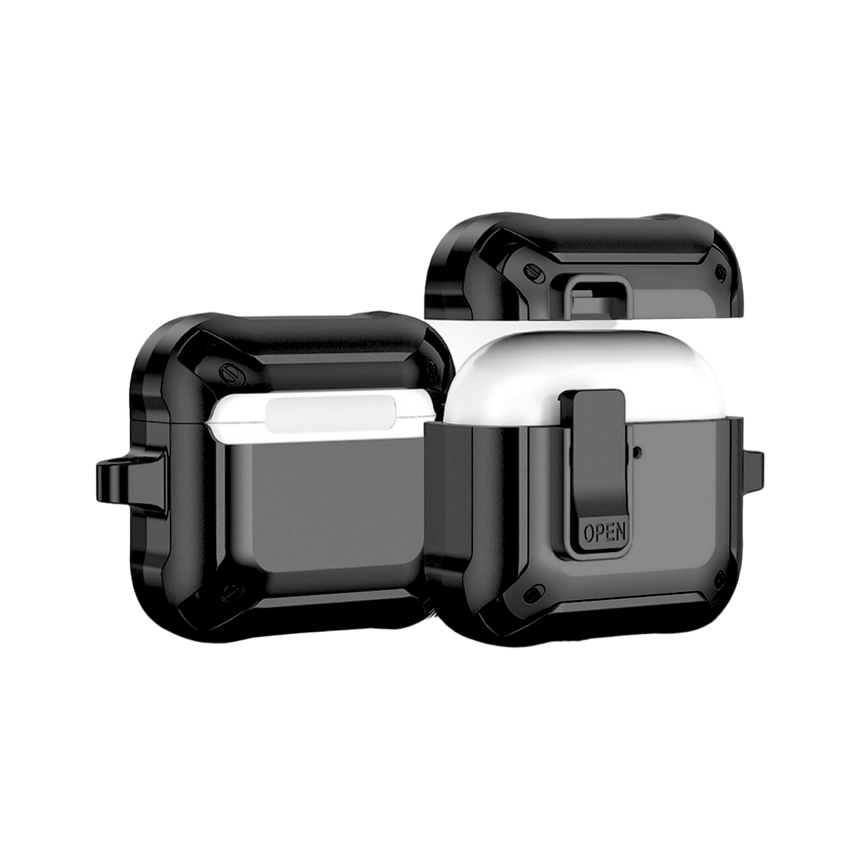 Case, Capa Resistente Preta para AirPods 4