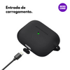 Case Silicone Preto com Caneta para Limpeza para AirPods Pro