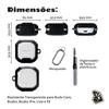 Kit Limpador para fones e Capa Nerdcase para Galaxy Buds FE, Core, 2, Pro e Live, Suporte, Resistente Transparente