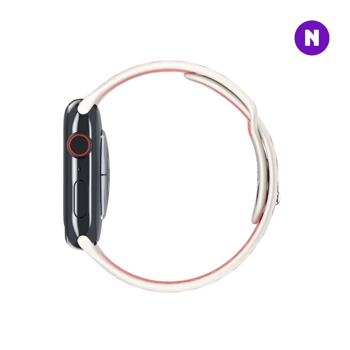 Pulseira 42/44/45/49mm para Apple Watch, Branco/Rosa