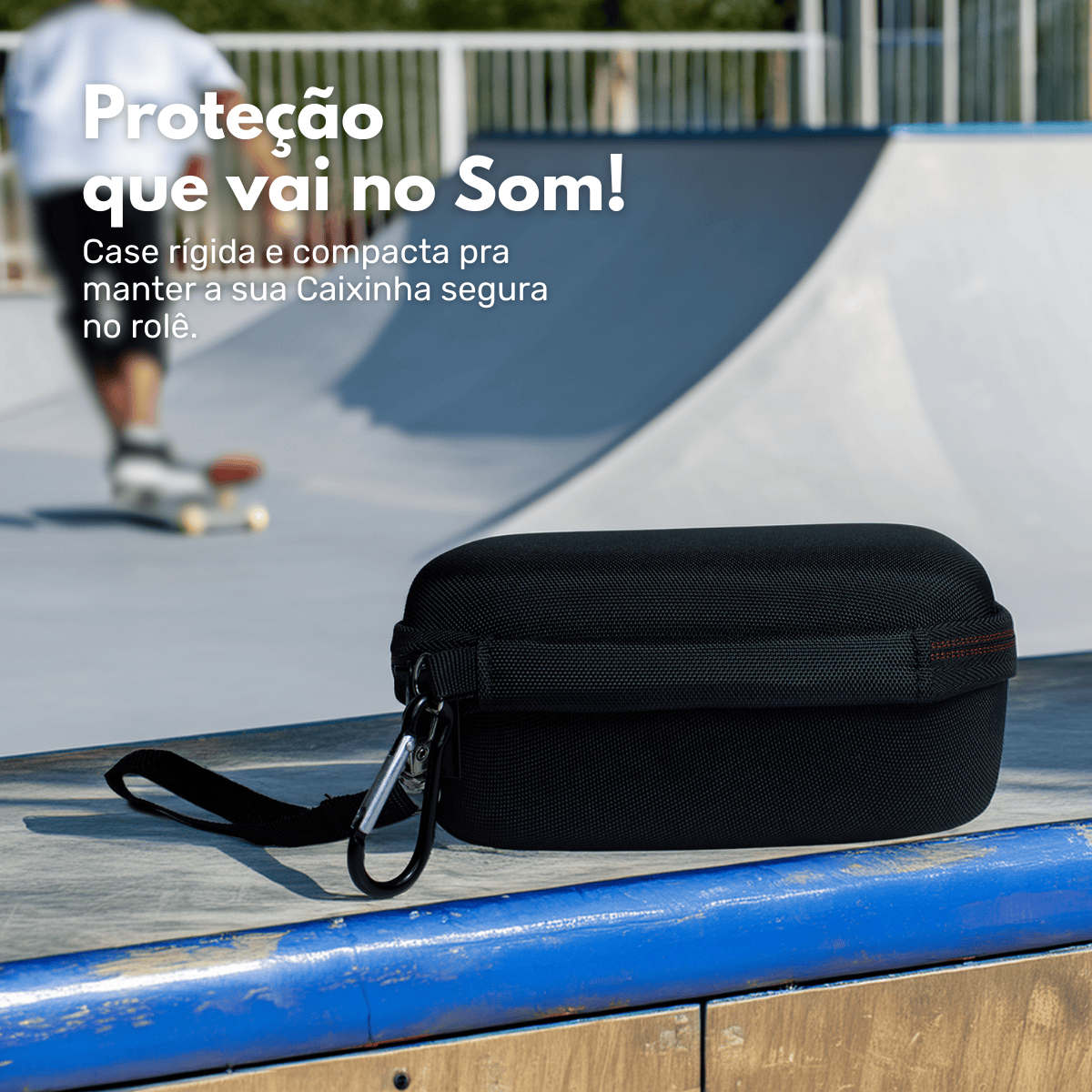 Case Protetora Nerdcase Compatível com JBL Go 2, 3, 4 com Proteção Antichoque, Preto