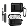 Kit Limpador para Fones e Capa Protetora Nerdcase Compatível com AirPods Pro 3, Resistente Preta