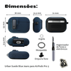 Kit Limpador para Fones e Capa Protetora de Silicone Nerdcase para AirPods Pro 3, Urban Suede Azul Jeans