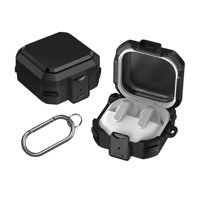 Capa Protetora Nerdcase para Samsung Galaxy Buds 4, Buds 4 Pro, Silicone Premium Resistente, Preta
