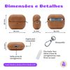 Capa Protetora Luxe Nerdcase para Galaxy Buds 3, Buds Pro 3, Buds 3 FE, Caramelo