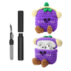 Kit Limpador para Fones e Capa Protetora Nerdcase para AirPods 4, Amigurumi Beringela