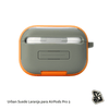 Kit Limpador para Fones e Capa Protetora de Silicone Nerdcase para AirPods Pro 3, Urban Suede Laranja